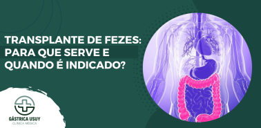 Imagem ilustrativa do sistema digestivo destacando o intestino em conteúdo informativo sobre transplante de fezes, para que serve e quando é indicado.